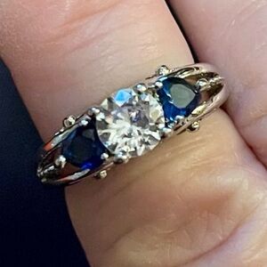 Sterling Silver Sapphire Ring